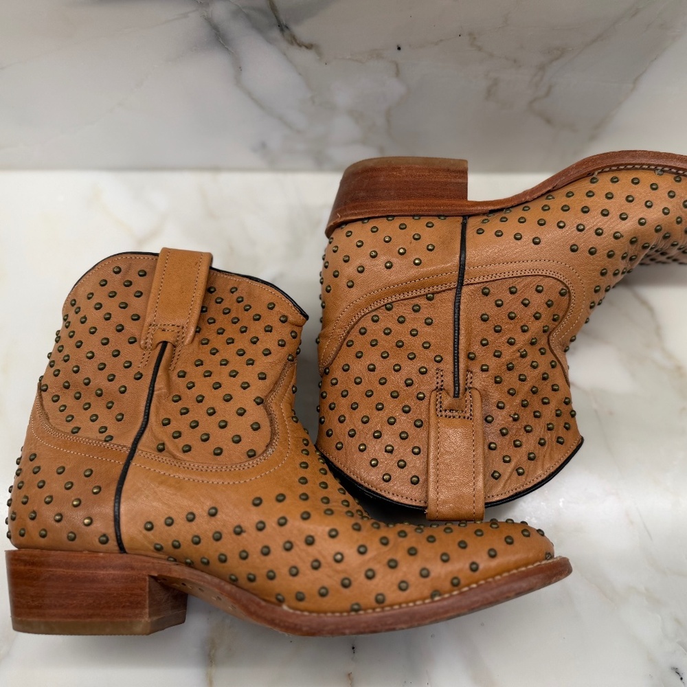 Mattisse Studded Cowboy Ankle Boots, 8.5